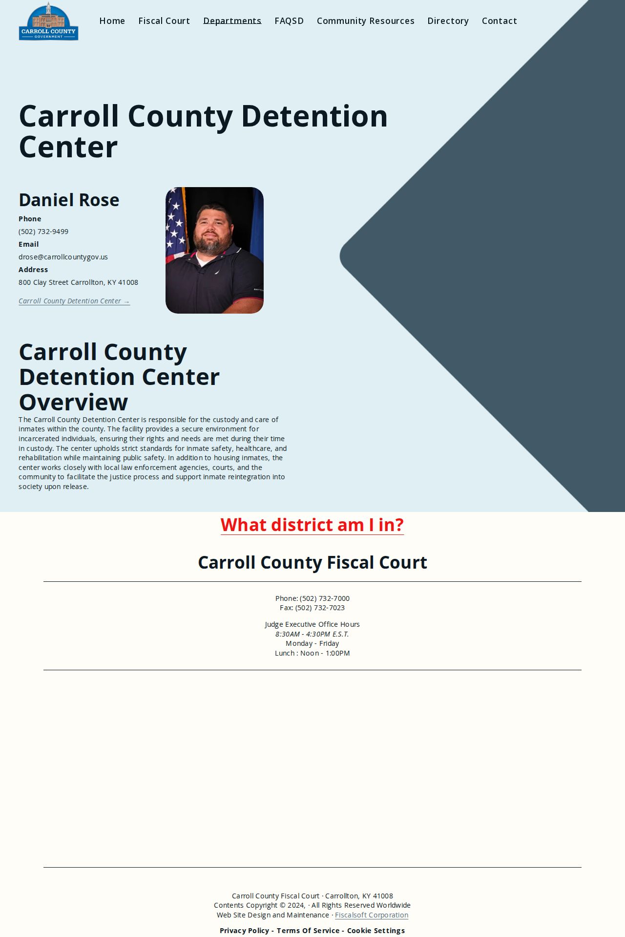 Carroll County Detention Center serving Gallatin County booking records